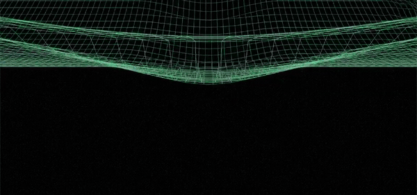Neon Highway terrain reacting to a techno drop, animated