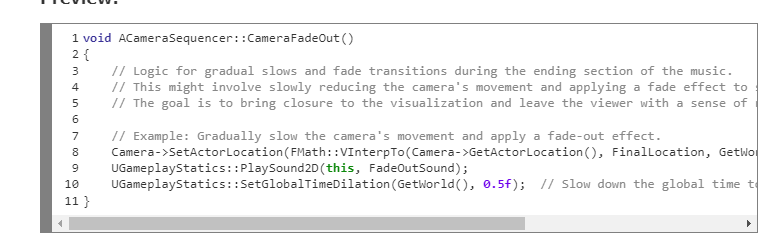 End: gradual slows and fade transitions