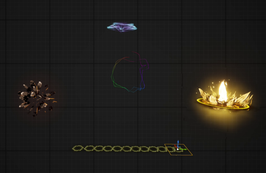 Other effects around the main visualisation, driven accurately by MIDI